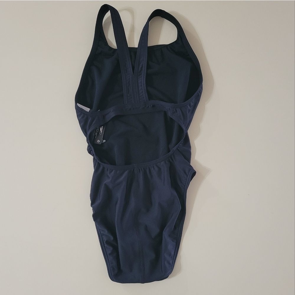 Speedo Solid Black Super Proback One Piece Prolt … - image 4